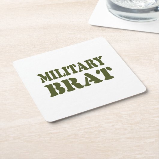 MILITÄRISCHE BRAT RECHTECKIGER PAPPUNTERSETZER (angewinkelt)