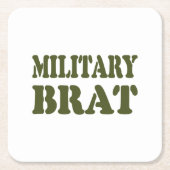 MILITÄRISCHE BRAT RECHTECKIGER PAPPUNTERSETZER (Vorderseite)