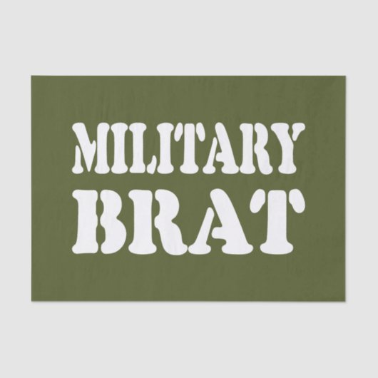 MILITÄRISCHE BRAT SEIDENPAPIER (Vorderseite)