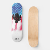 *~* Militärische CACTUS Rot-Blaue Flagge Skateboard (Vorderseite)
