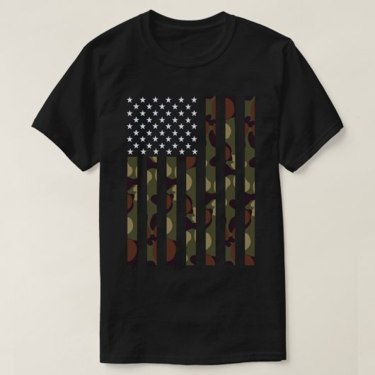 Militärische Camouflage der USA T-Shirt (Design vorne)