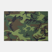 Militärische Camouflage des grünen Waldes Fußmatte (Vorderseite)
