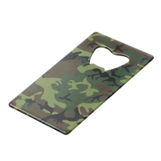 Militärische Camouflage des grünen Waldes Geldbeutel Flaschenöffner