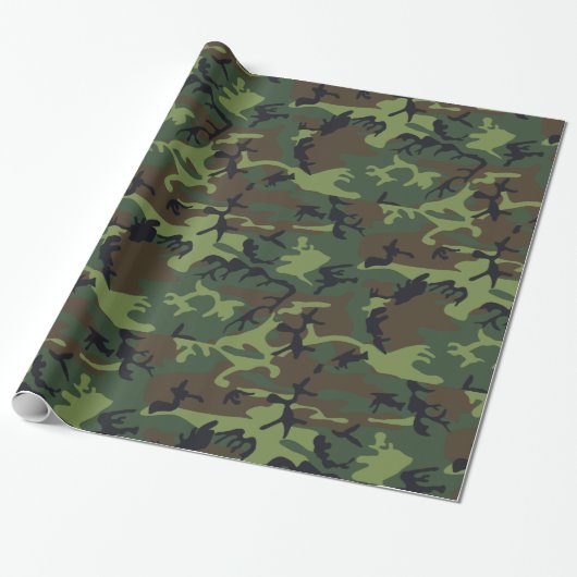 Militärische Camouflage des grünen Waldes Geschenkpapier (Ungerollt)