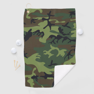 Militärische Camouflage des grünen Waldes Golfhandtuch