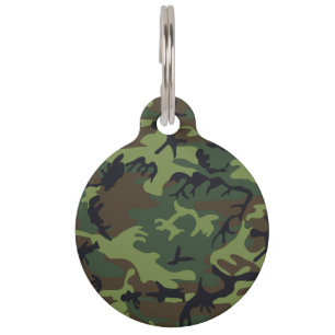 Militärische Camouflage des grünen Waldes Haustiermarke