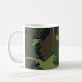 Militärische Camouflage des grünen Waldes Kaffeetasse (Links)