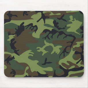 Militärische Camouflage des grünen Waldes Mousepad