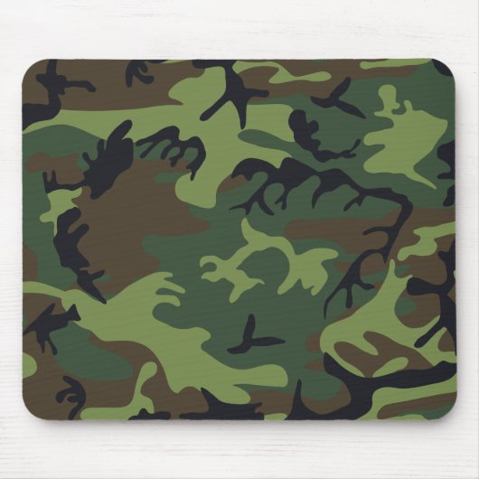 Militärische Camouflage des grünen Waldes Mousepad (Vorne)