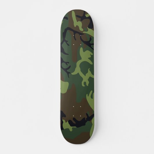 Militärische Camouflage des grünen Waldes Skateboard (Vorne)