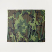 Militärische Camouflage des grünen Waldes Wandteppich (Vorderseite (Horizontal))