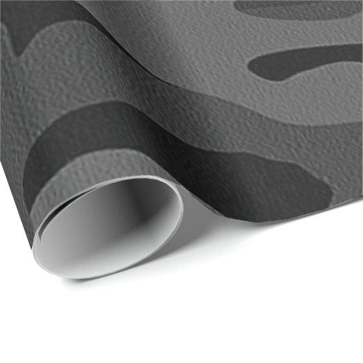 militärische Camouflage dunkler Abend Geschenkpapier (Rolleneckpunkt)