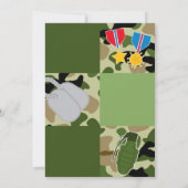 Militärische Camouflage Geburtstagspartei Einladun Einladung (Rückseite)
