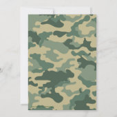 Militärische Camouflage Geburtstagspartei Einladung (Rückseite)