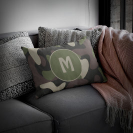 Militärische Camouflage Green Brown-Abstrakte Mono Kissenbezug