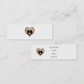 Militärische Camouflage Herzklopfen - Silhouette Mini Visitenkarte (Vorne/Hinten)