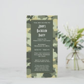 Militärische Camouflage Party Einladung (Stehend Vorderseite)