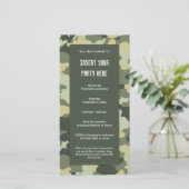 Militärische Camouflage Party Einladung (Stehend Vorderseite)