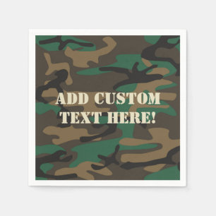 Militärische Camouflage von Grünbraun Serviette