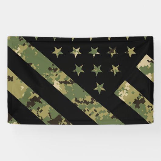 Militärische digitale Camouflage US-Flagge Banner (Horizontal)