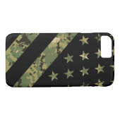 Militärische digitale Camouflage US-Flagge Case-Mate iPhone Hülle (Rückseite (Horizontal))