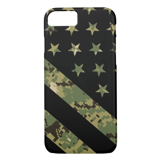Militärische digitale Camouflage US-Flagge Case-Mate iPhone Hülle (Rückseite)