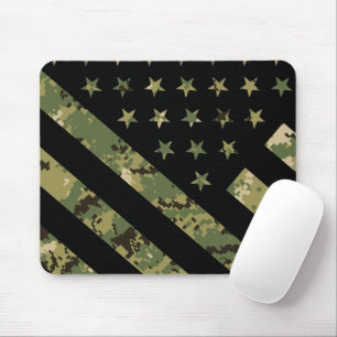 Militärische digitale Camouflage US-Flagge Mousepad