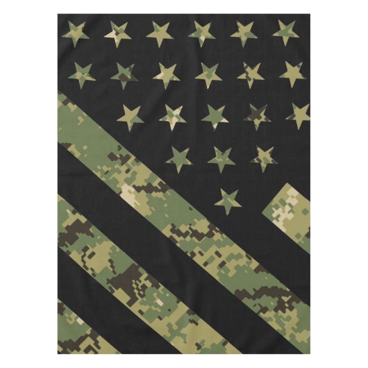 Militärische digitale Camouflage US-Flagge Tischdecke (Vorderseite)
