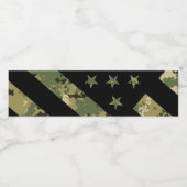 Militärische digitale Camouflage US-Flagge Wasserflaschenetikett (Einzelnes Label)