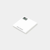 Militärische dünne grüne Linie Amerikanischer Flag Post-it Klebezettel (angewinkelt)