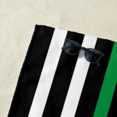 Militärische dünne grüne Linie Flag Mit Monogramm Strandtuch (Beispiel)