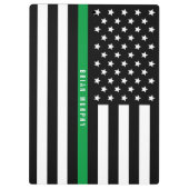 Militärische dünne grüne Linie Name der amerikanis Klemmbrett (Rückseite)
