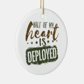 Militärische Ehefrau Die Hälfte meines Herzens wir Keramik Ornament (Rechts)