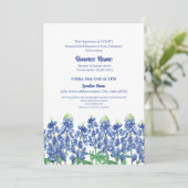 Militärische Ehefrau Willkommen Texas Bluebonnet D Einladung (Stehend Vorderseite)