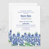 Militärische Ehefrau Willkommen Texas Bluebonnet D Einladung (Vorne/Hinten)