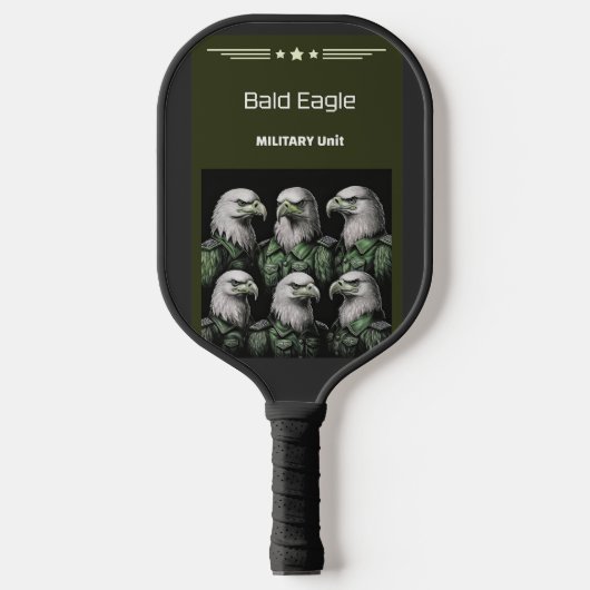 Militärische Einheit Bald Eagle Pickleball Schläger (Vorderseite)