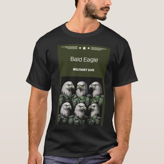 Militärische Einheit Bald Eagle T-Shirt (Vorderseite)