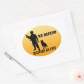 Militärische Einheit K9 Rechteckiger Aufkleber (Umschlag)