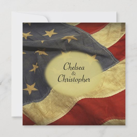 Militärische Einladung der amerikanischen Flagge (Rückseite)