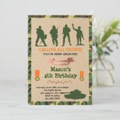 Militärische Einladung der niedlichen Streitkräfte (Stehend Vorderseite)