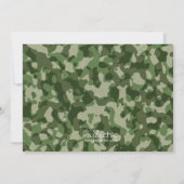 Militärische Einladung des Soldaten der Camouflage (Rückseite)