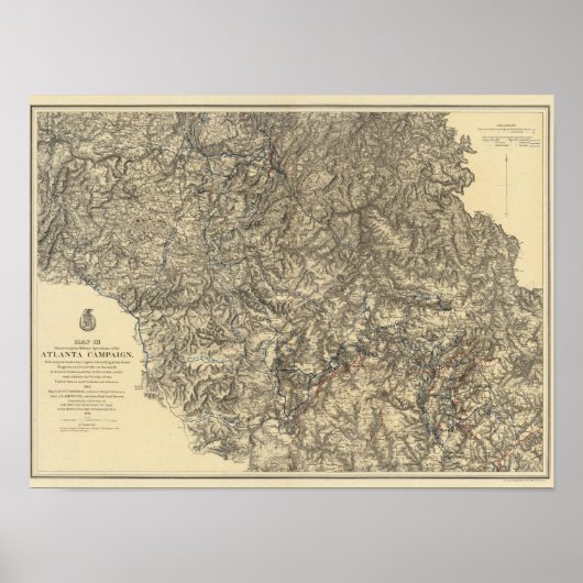 Militärische Einsätze der Kampagne von Atlanta 3 Poster (Vorne)