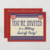 Militärische Entsendung von Party Einladungen (Vorne/Hinten)