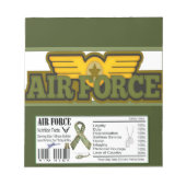 Militärische Feier Bar Wrappers Notizblock (Vorderseite)