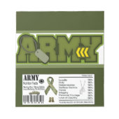 Militärische Feier Candy Bar Wrappers Notizblock (Vorderseite)