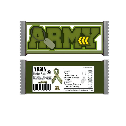 Militärische Feier Candy Bar Wrappers Notizblock