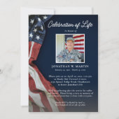 Militärische Feier der Life Fotos USA Flag Einladung (Vorderseite)