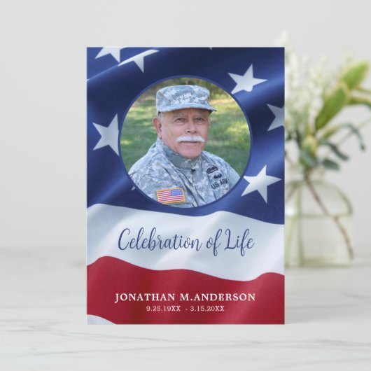 Militärische Feier von Life USA Flag Beerdigung Programm (Stehend Vorderseite)