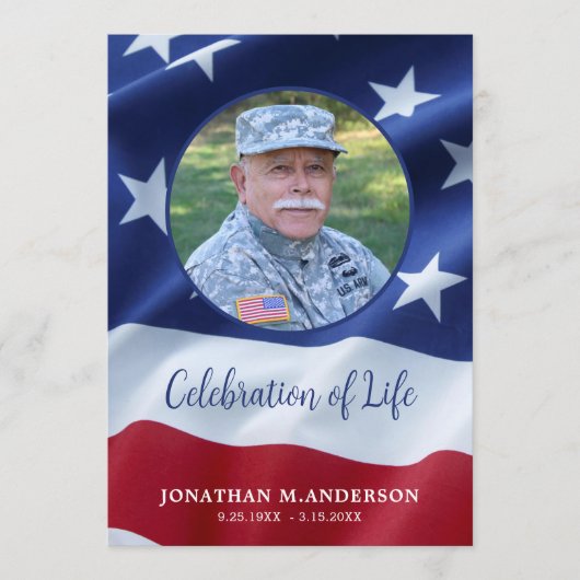 Militärische Feier von Life USA Flag Beerdigung Programm (Vorderseite)