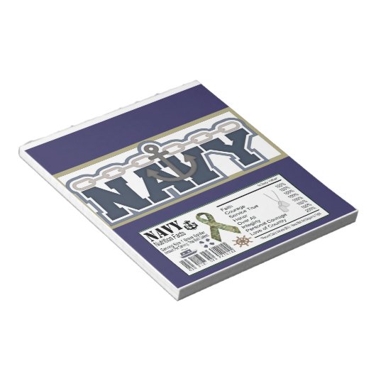 Militärische Feste Candy Bar Wrapper Notizblock (angewinkelt)